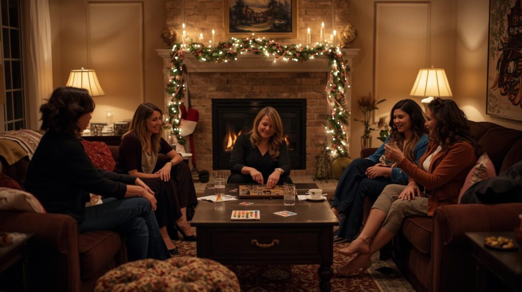 Een spelletjesavond met vriendinnen thuis
